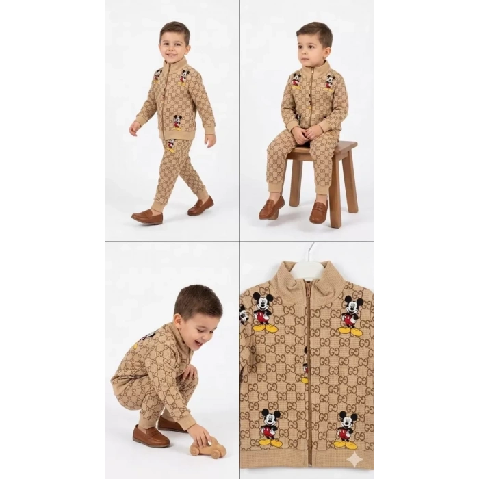 2-5 Yaş Boy Fermuar Detaylı 2 Li Çocuk Takımı