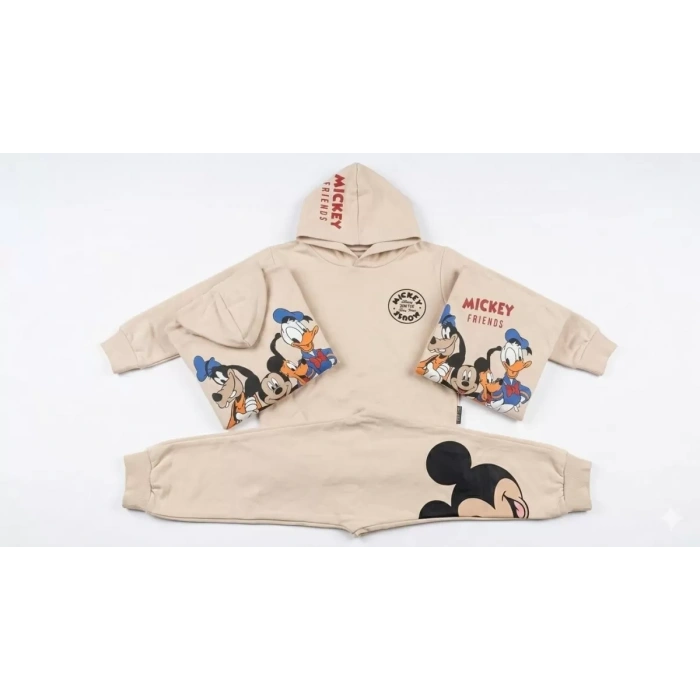 2-5 Yaş Kapşonlu Sırt Baskılı Çocuk Takımı