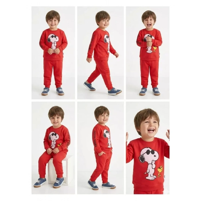 2-5 Yaş Köpek Baskılı 2 Li Çocuk Takımı