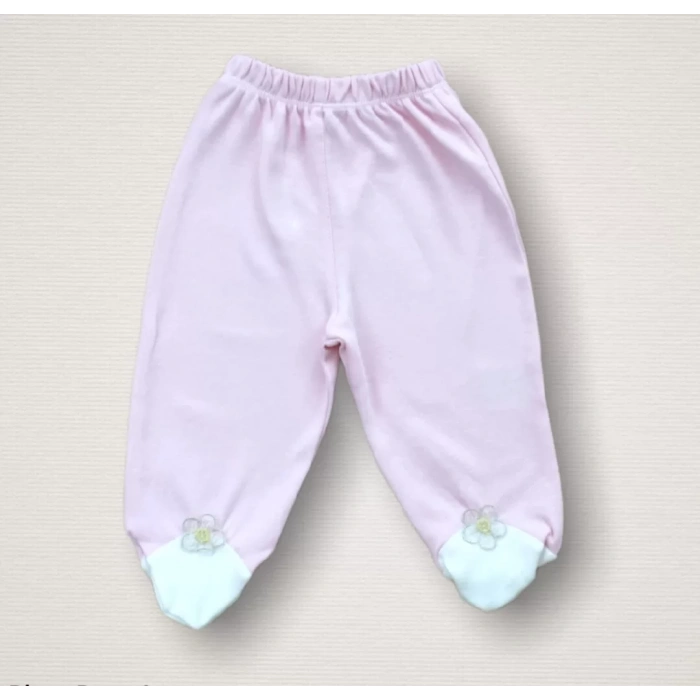 Baharın Çiçekli Kalbi Nakışlı  10lu Zıbın Takımı Hastane Çıkışı Pembe