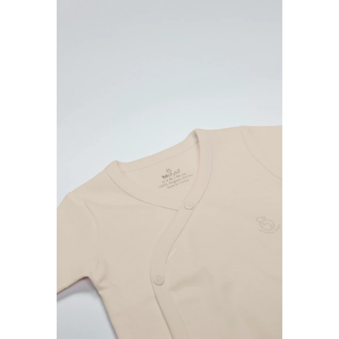 Bistyle Organik Natural Basic Style Kruvaze Uzun Kol Body Bs17102 Bej