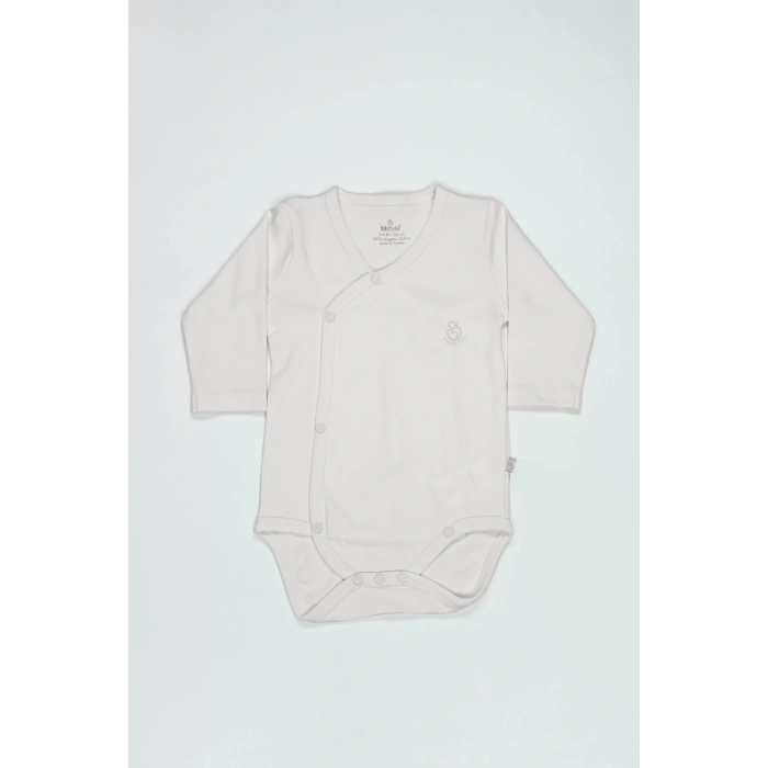Bistyle Organik Natural Basic Style Kruvaze Uzun Kol Body Bs17102 Ekru