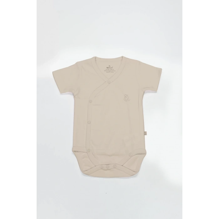 Bistyle Organik Natural Basic Style Kruvaze Yarım Kol Body Bs17101 Bej