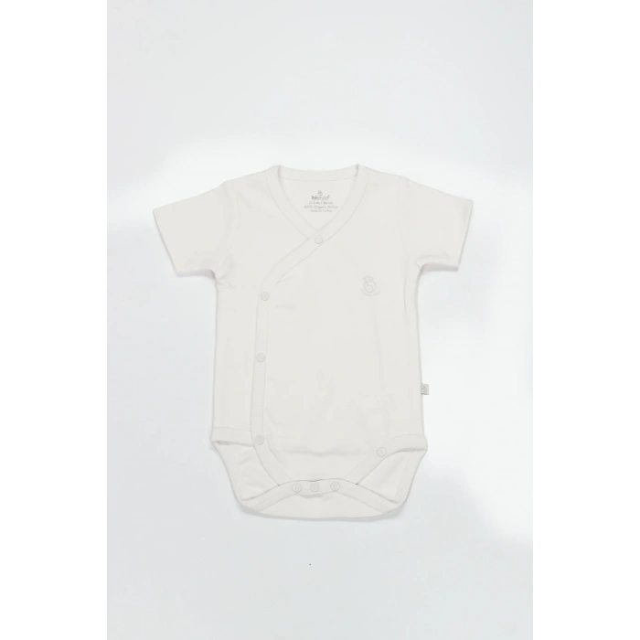 Bistyle Organik Natural Basic Style Kruvaze Yarım Kol Body Bs17101 Ekru