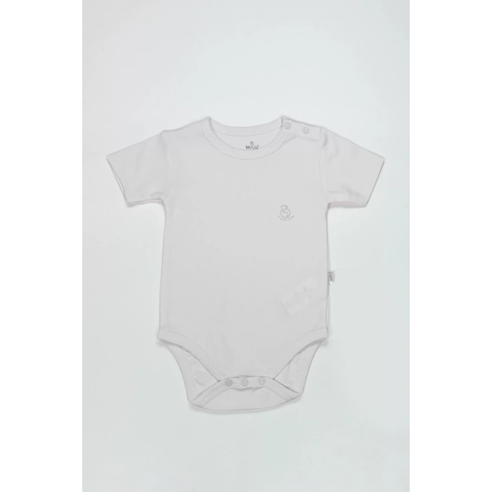 Bistyle Organik Natural Basic Style Yarım Kol Body Bs17103 Beyaz