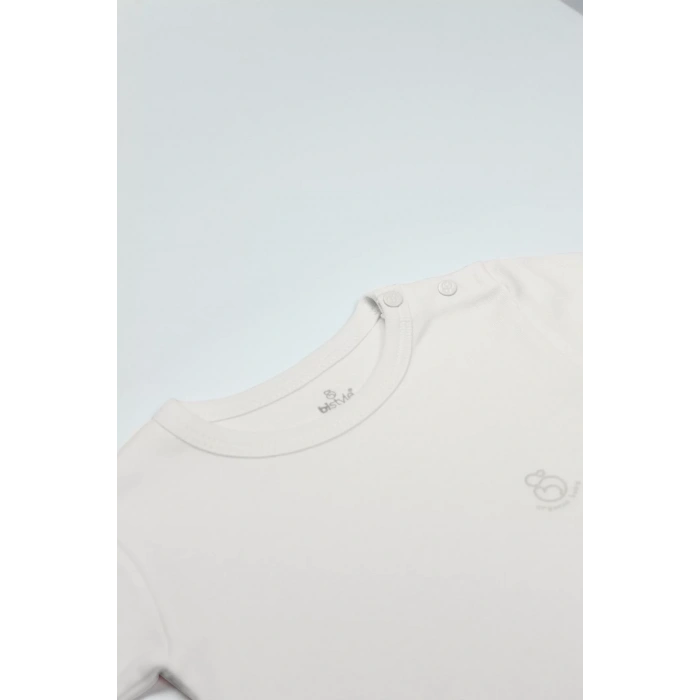 Bistyle Organik Natural Basic Style Yarım Kol Body Bs17103 Ekru