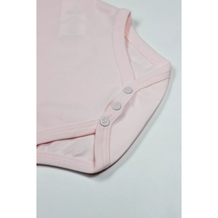 Bistyle Organik Natural Basic Style Yarım Kol Body Bs17103 Pembe