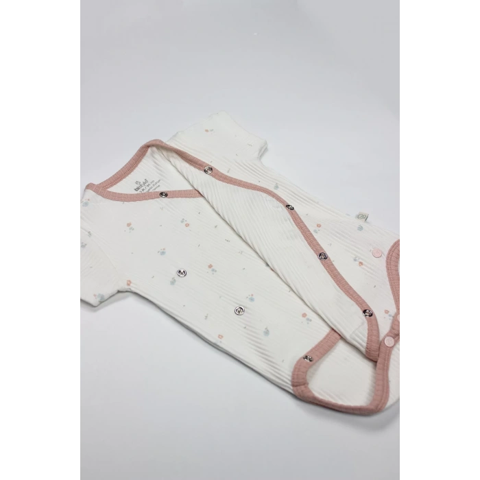 Bloom Rose 2li Yarım Kol Badi 17119 Ekru Gül Kurusu