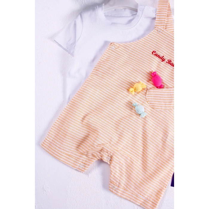 Candy Figürlü Badili Kız Bebek Tulumu