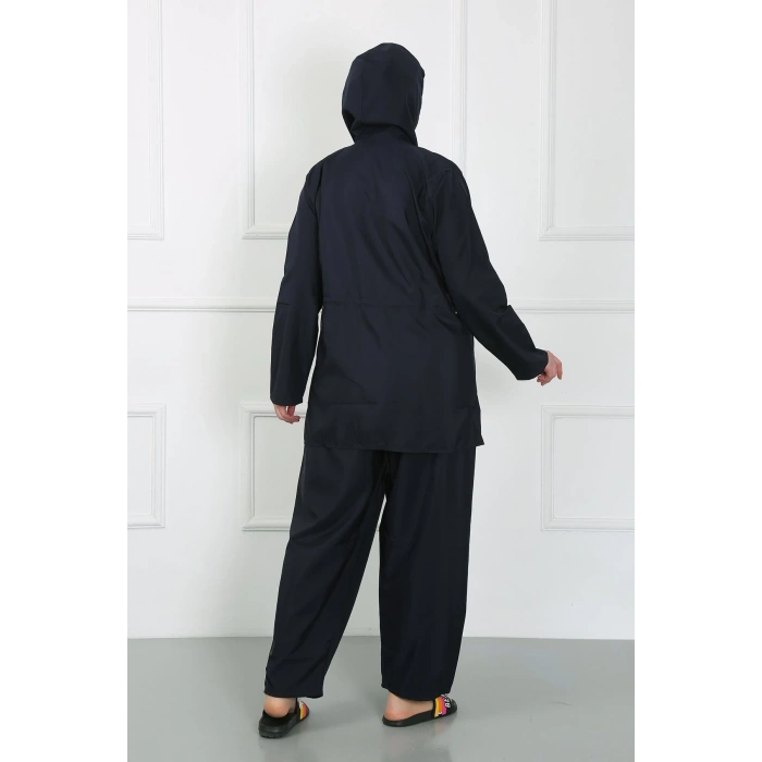 Moda Büyük Beden Tesettür Büyük Mayo Lacivert