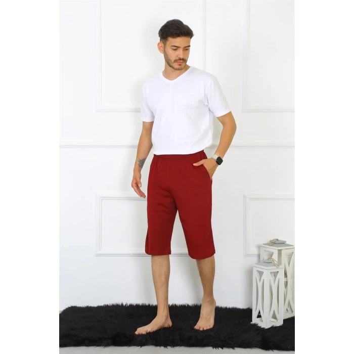 Moda Erkek Cepli Pamuk Lakost Kapri Bordo