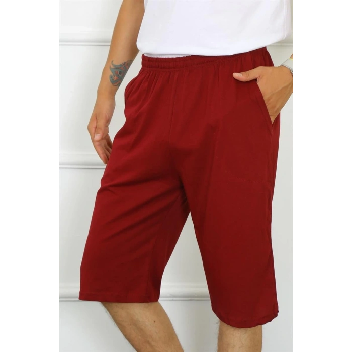 Moda Erkek Cepli Pamuk Lakost Kapri Bordo