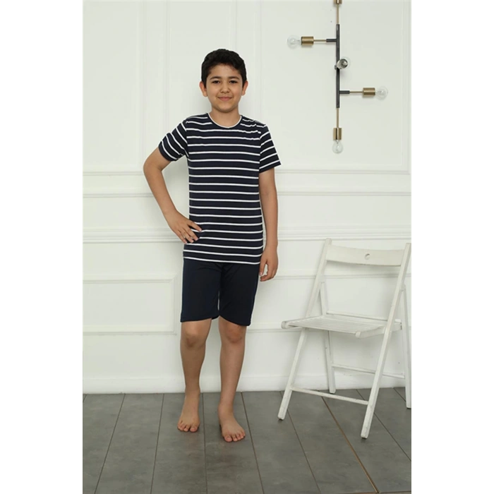 Moda Erkek Çocuk Penye Şortlu Pijama Takım