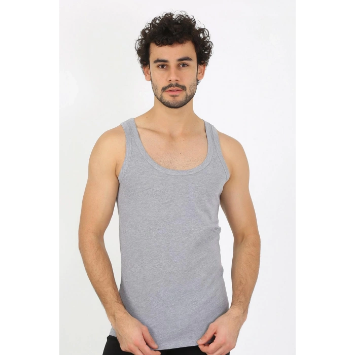 Moda Erkek Gri Ribana Atlet