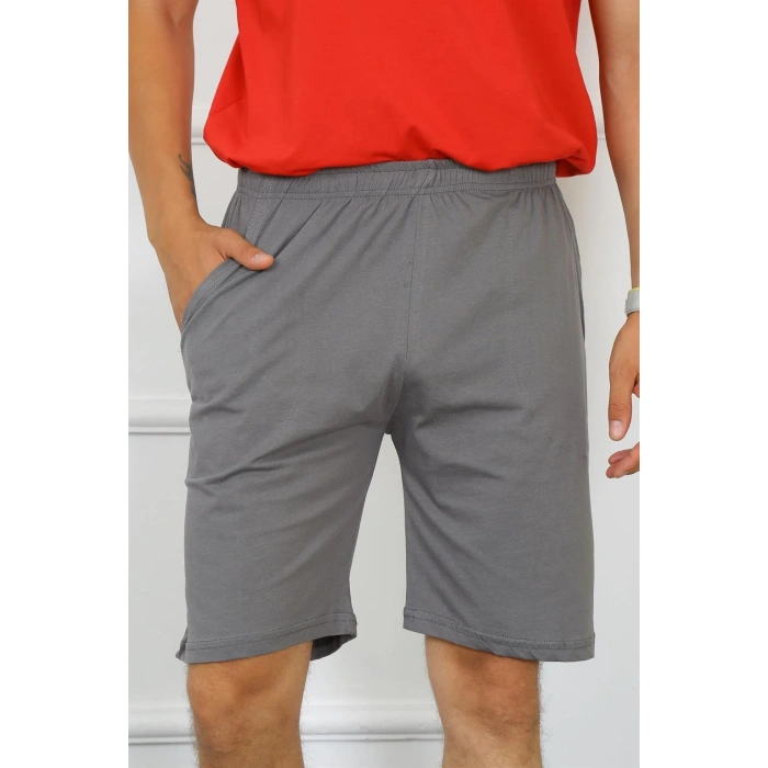 Moda Erkek Pamuk Füme Şort