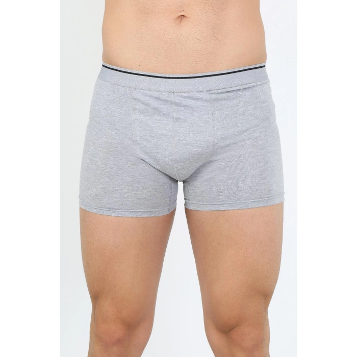 Moda Erkek Pamuk Likralı Boxer Gri