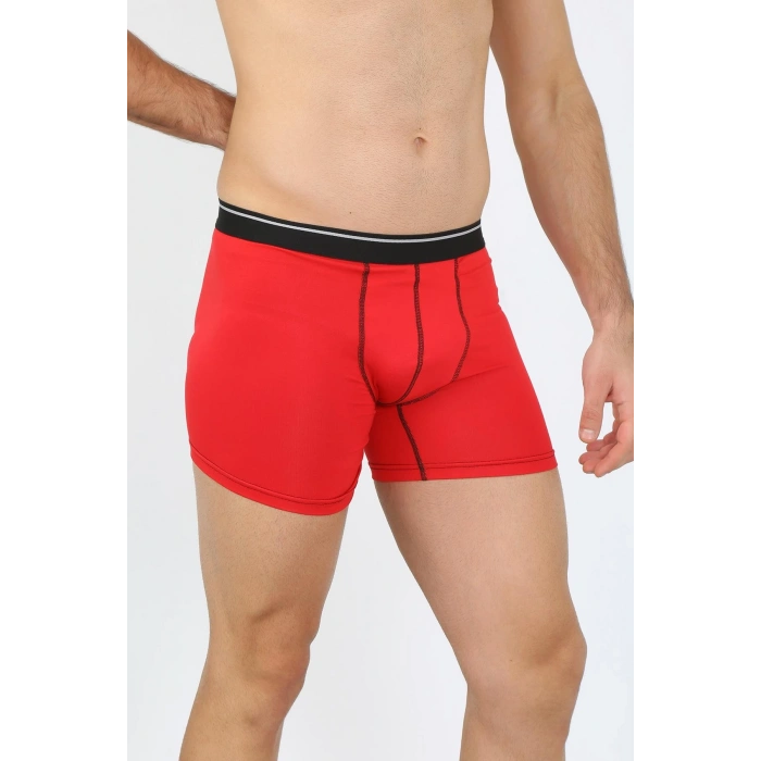 Moda Erkek Pamuk Likralı Boxer Kırmızı