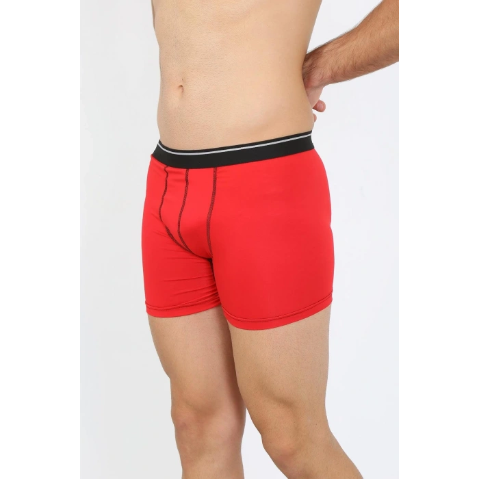 Moda Erkek Pamuk Likralı Boxer Kırmızı