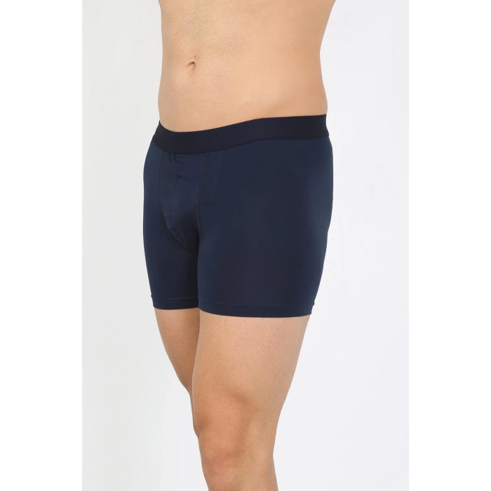Moda Erkek Pamuk Likralı Boxer Lacivert