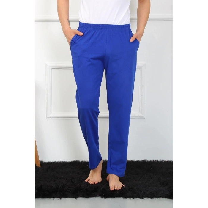 Moda Erkek Pamuk Saks Tek Alt Pijama