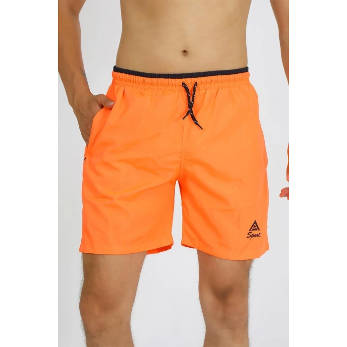 Moda Erkek Turuncu Deniz Şortu