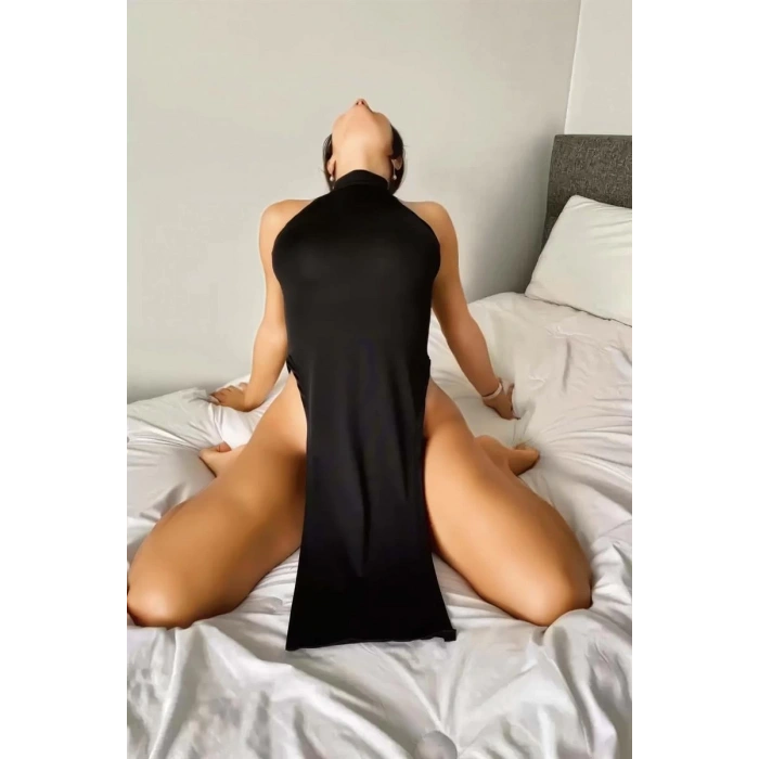 Moda Kadın Boğazlı Fantezi Gecelik