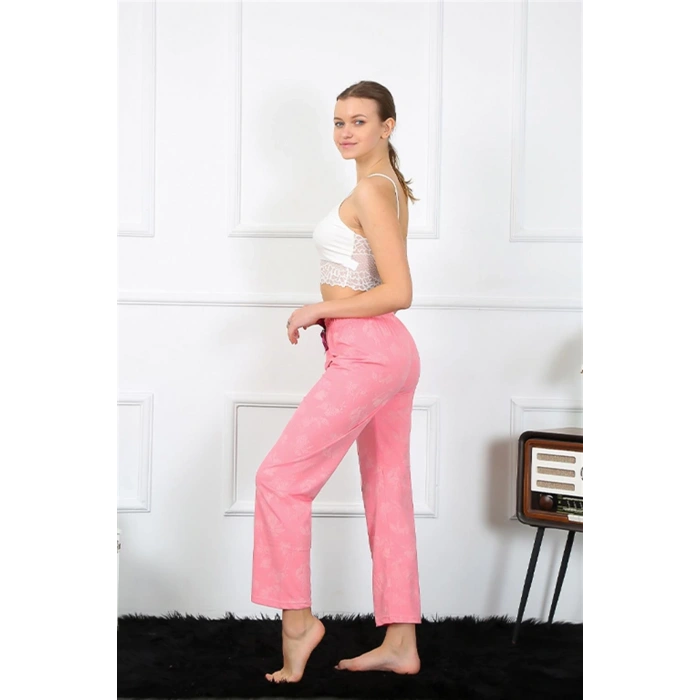 Moda Kadın Pamuklu Alt Pijama Pembe