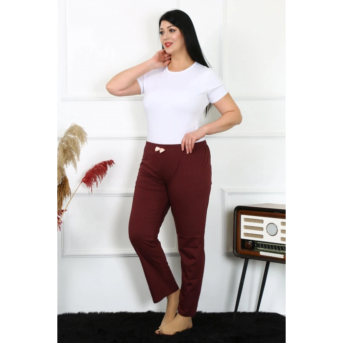 Moda Kadın Pamuklu Büyük Beden Alt Pijama