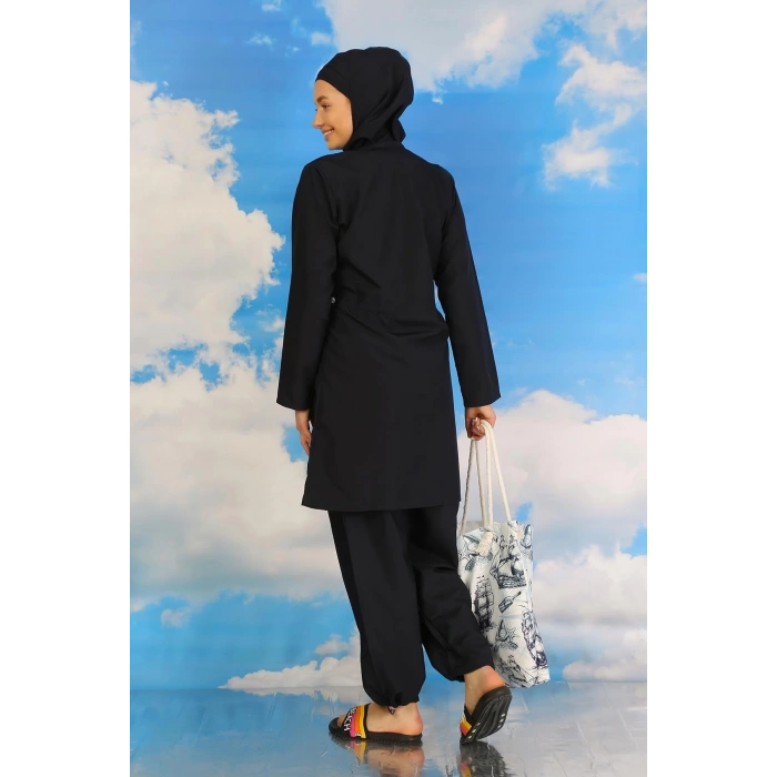 Moda Kadın Tam Tesettür Lacivert Mayo