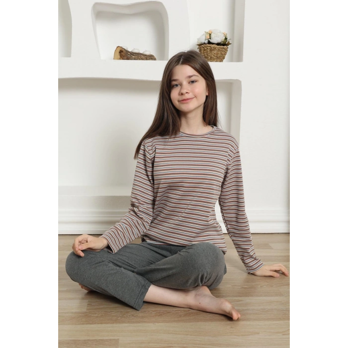 Moda Kız Çocuk Penye Pijama Takım