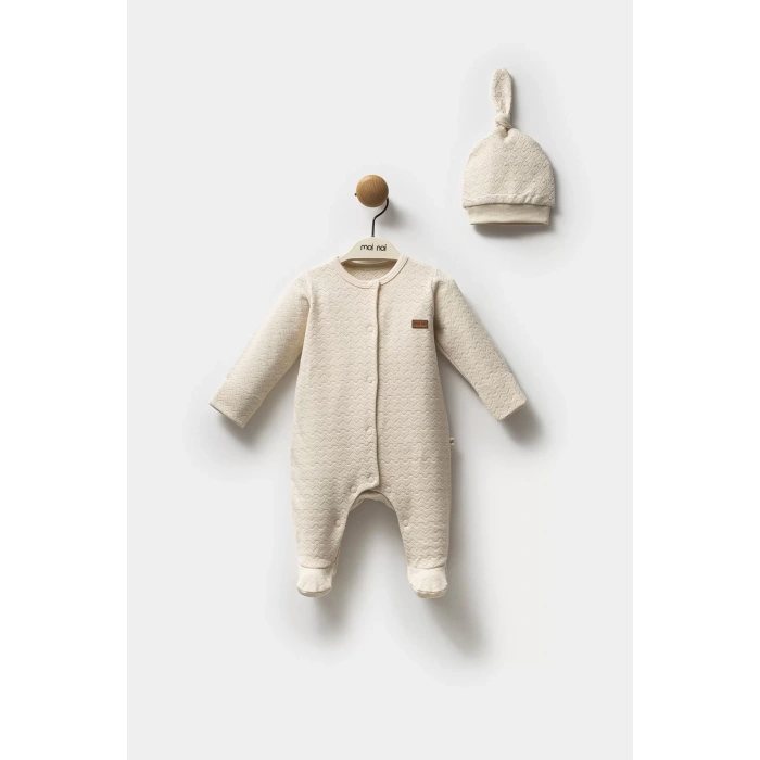 Moi Noi Şapkalı Tulum Mnb1249 Bej