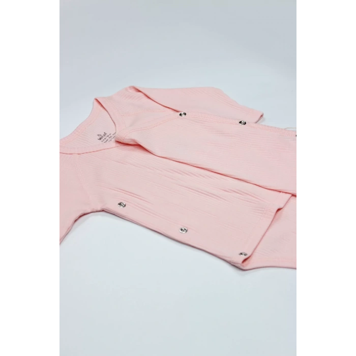 Organic Modal Flying Balloons Kruvaze Uzun Kol Body Bs17121 Pembe