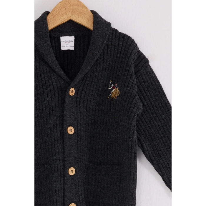 U.s. Polo Assn Bebek Hırka Usb2608 Antrasit Melanj