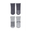 Çemberli Kaymaz Havlu Soket Çorap 2li  Gri-antrasit