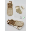 Çemberli Kaymaz Soket Çorap 2li  Bej-ekru