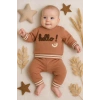 Hello Nakışlı % 100 Pamuk 2li Erkek Bebek Takım