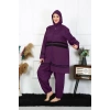 Moda Büyük Beden Tesettür Mayo Mor