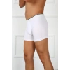 Moda Erkek Büyük Beden Pamuklu Likralı Boxer Beyaz