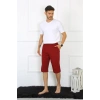 Moda Erkek Cepli Pamuk Lakost Kapri Bordo
