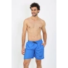 Moda Erkek Fermuar Cepli Deniz Şortu Saks