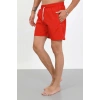 Moda Erkek Fermuarlı Cepli Deniz Şortu Kırmızı