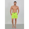 Moda Erkek Fermuarlı Cepli Deniz Şortu Neon Yeşil