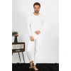 Moda Erkek Pamuk Ekru İçlik Takım