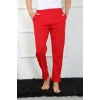 Moda Erkek Pamuk Kırmızı Tek Alt Pijama