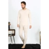 Moda Erkek Pamuk Krem İçlik Takım