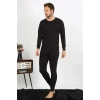 Moda Erkek Termal Kışlık Alt Üst İçlik Takım Siyah