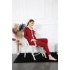Moda Kadın 3lü Bordo Sabahlık Takım