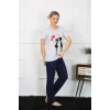 Moda Kadın Kısa Kol Penye Pİjama Takımı