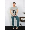 Moda Kadın Kısa Kol Penye Pijama Takımı