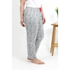 Moda Kadın Pamuklu Büyük Beden Alt Pijama Gri